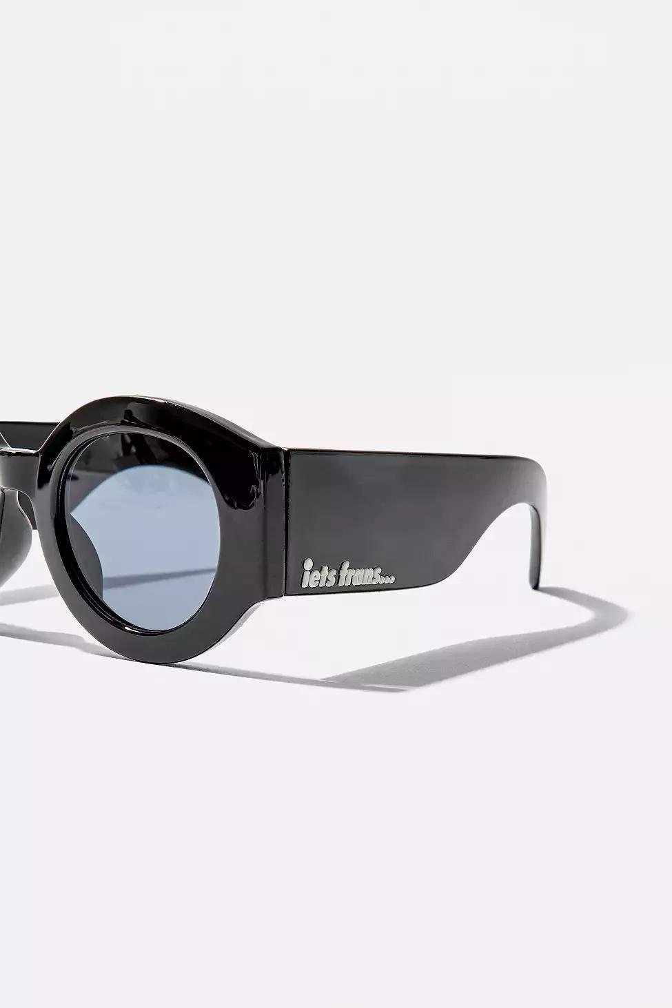 Black iets frans... Oval Sunglasses, Unisex, , large image number 3
