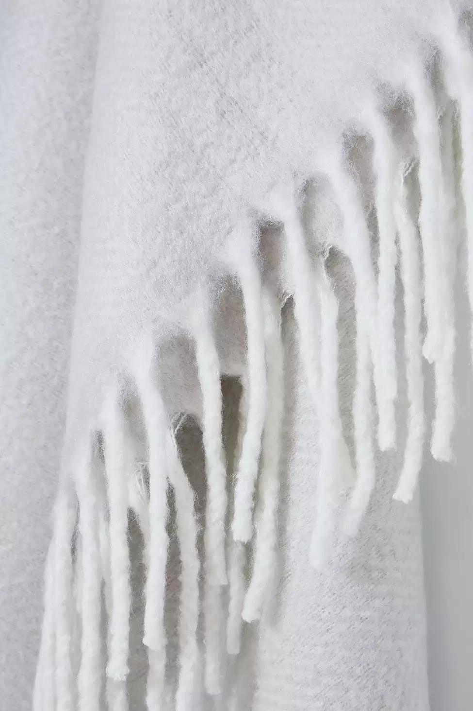 Grey Cosy Light Grey Throw Blanket, , large image number 2