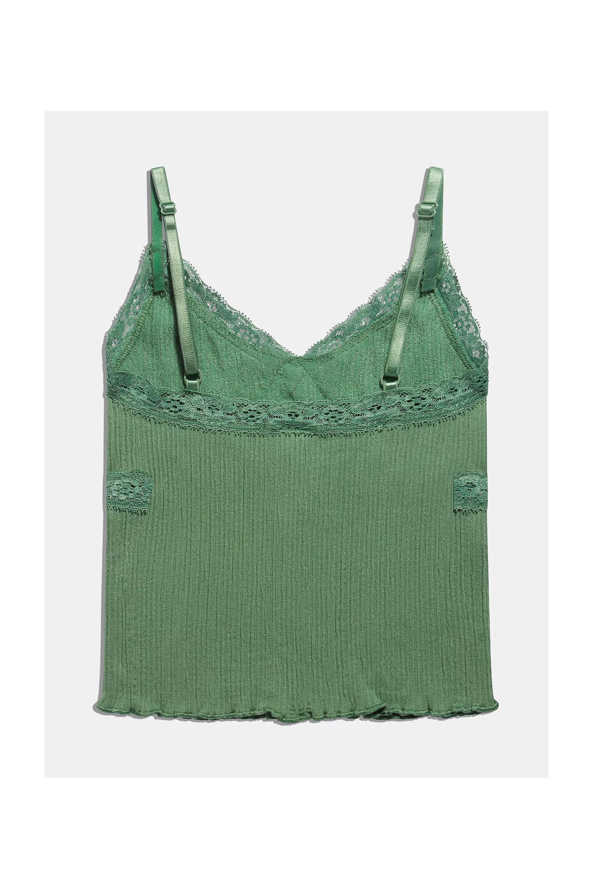 Khaki Uo Cross Lace Cami, , large image number 5