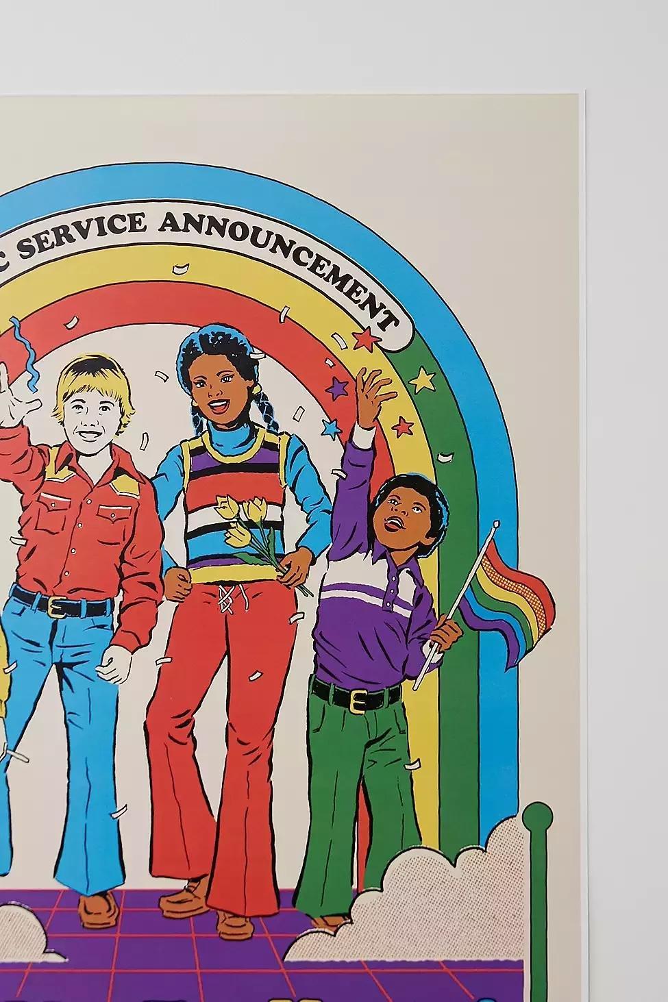 Assorted Steven Rhodes Say No To Hate Wall Art Print, , large image number 2