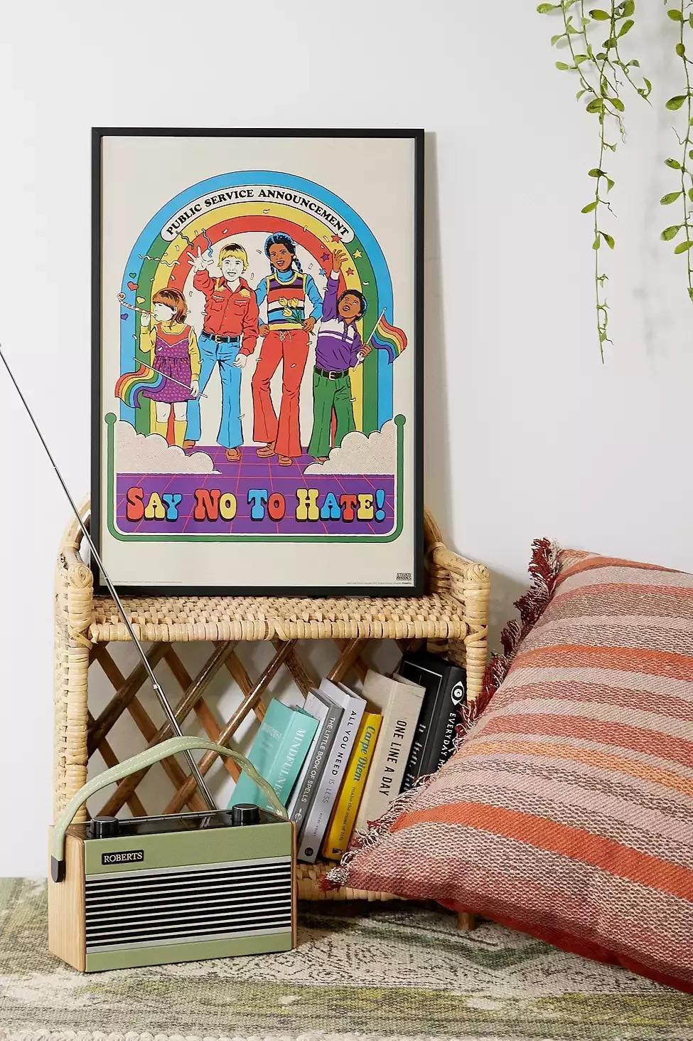 Assorted Steven Rhodes Say No To Hate Wall Art Print, , large image number 3
