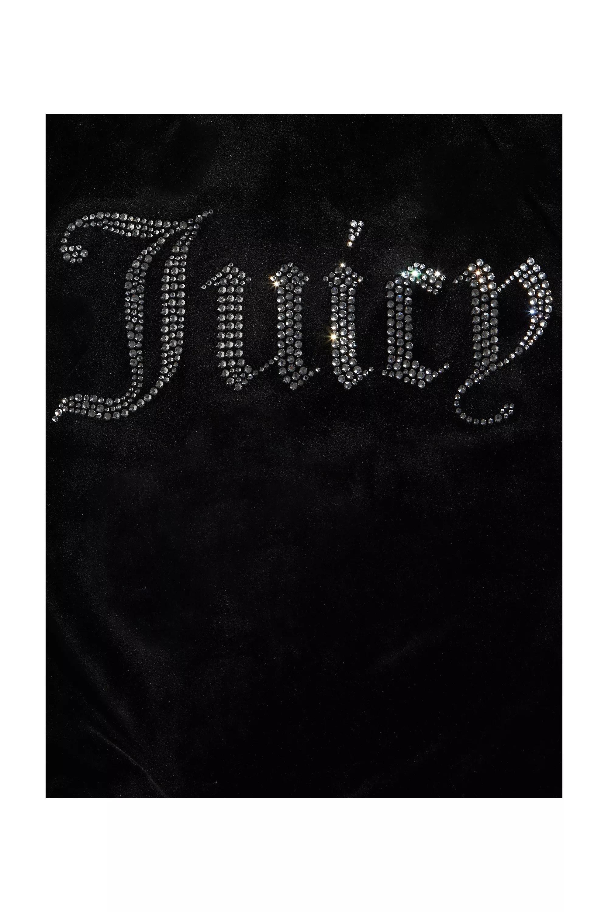 Black Juicy Couture Rhinestone Zip-Through Hoodie, , large image number 4