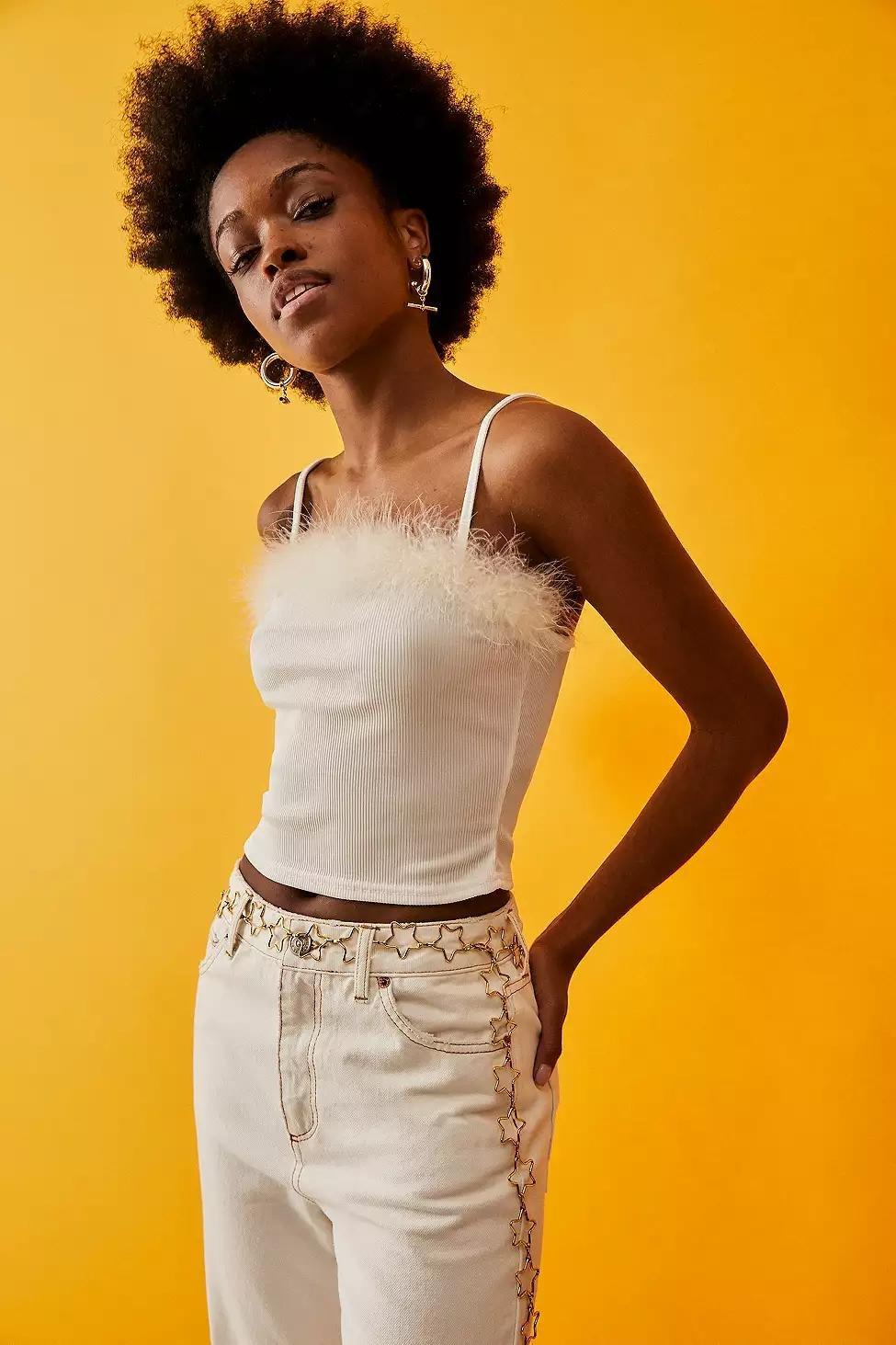 Gold Star Chain Belt, Women, , large image number 0