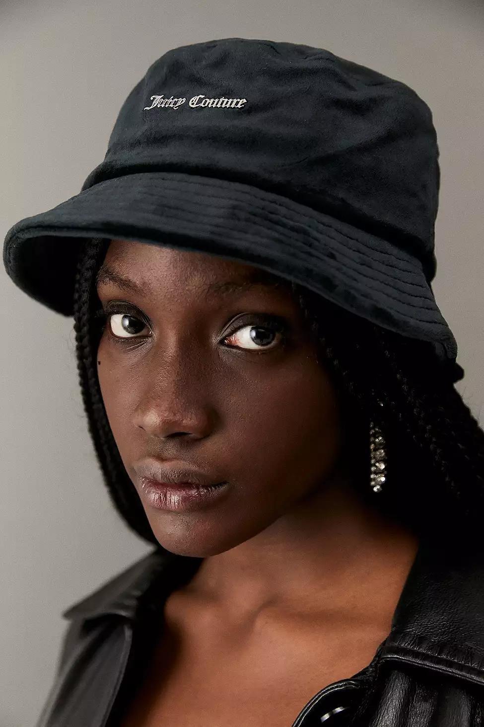 Carbon Juicy Couture Velour Bucket Hat, Women, , large image number 0