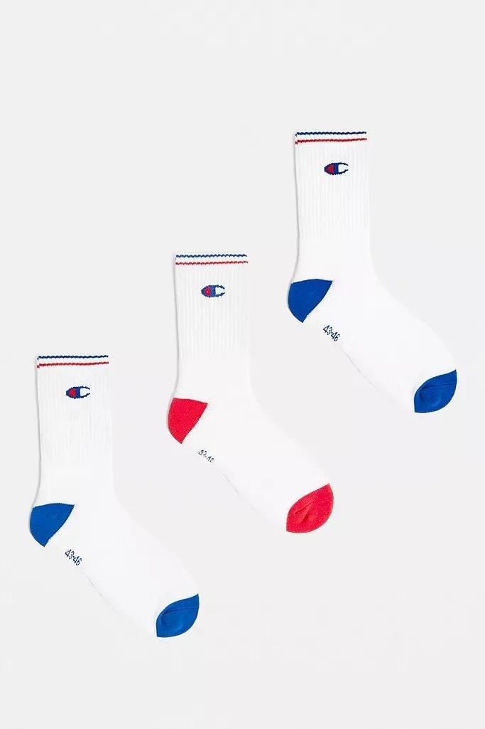 Assorted Champion Logo Red, White, Navy Socks 3-Pack, Men, , large image number 0