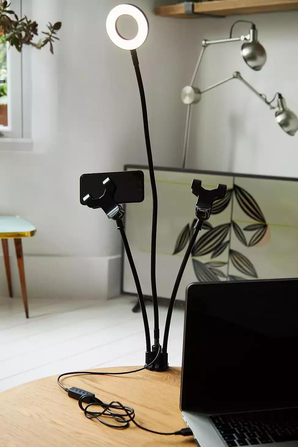 Black Youstar Led Ring Light And Phone Holder, , large image number 1