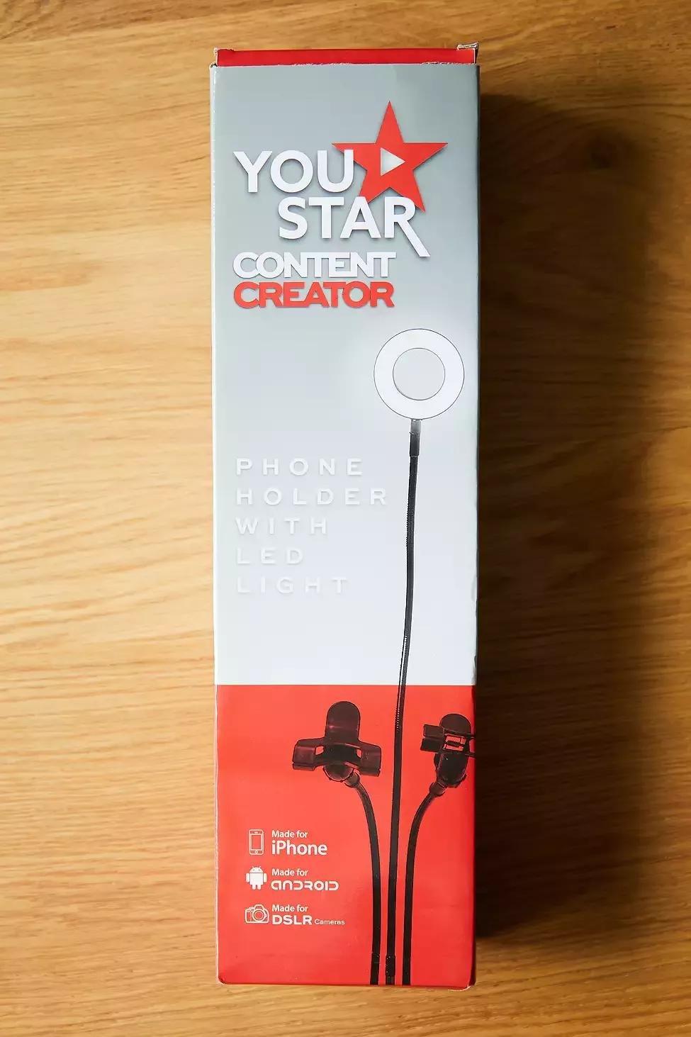 Black Youstar Led Ring Light And Phone Holder, , large image number 2