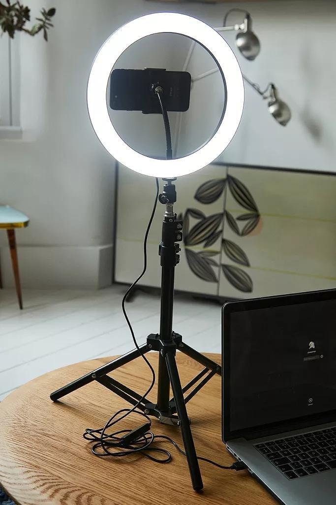 BLK YOUSTAR LED Ring Light & Phone Holder with Tripod, , large image number 0