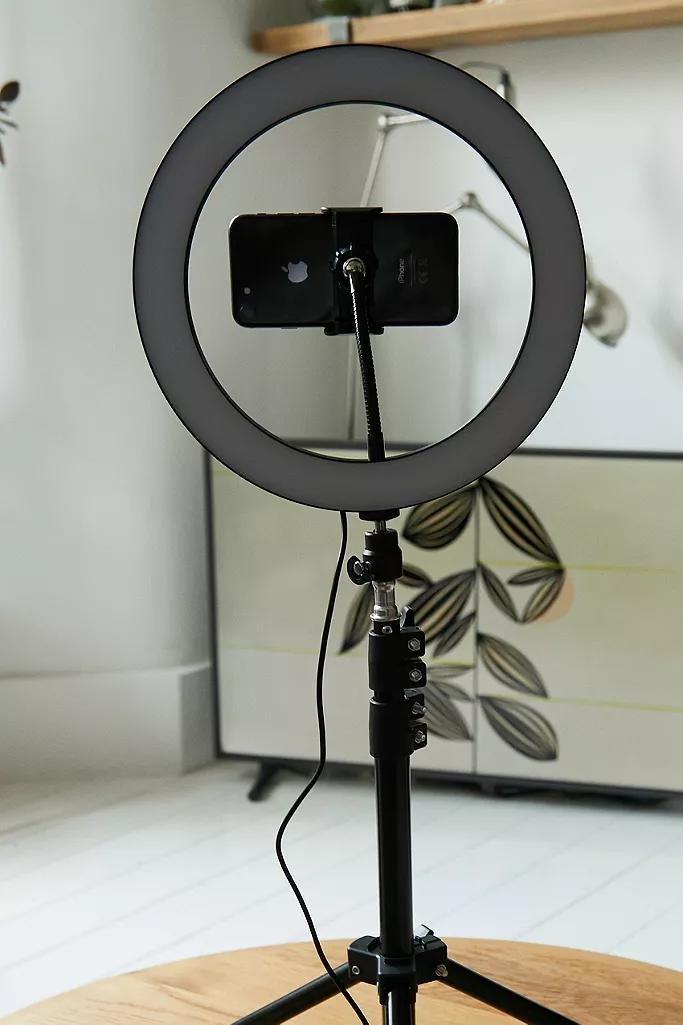 BLK YOUSTAR LED Ring Light & Phone Holder with Tripod, , large image number 1