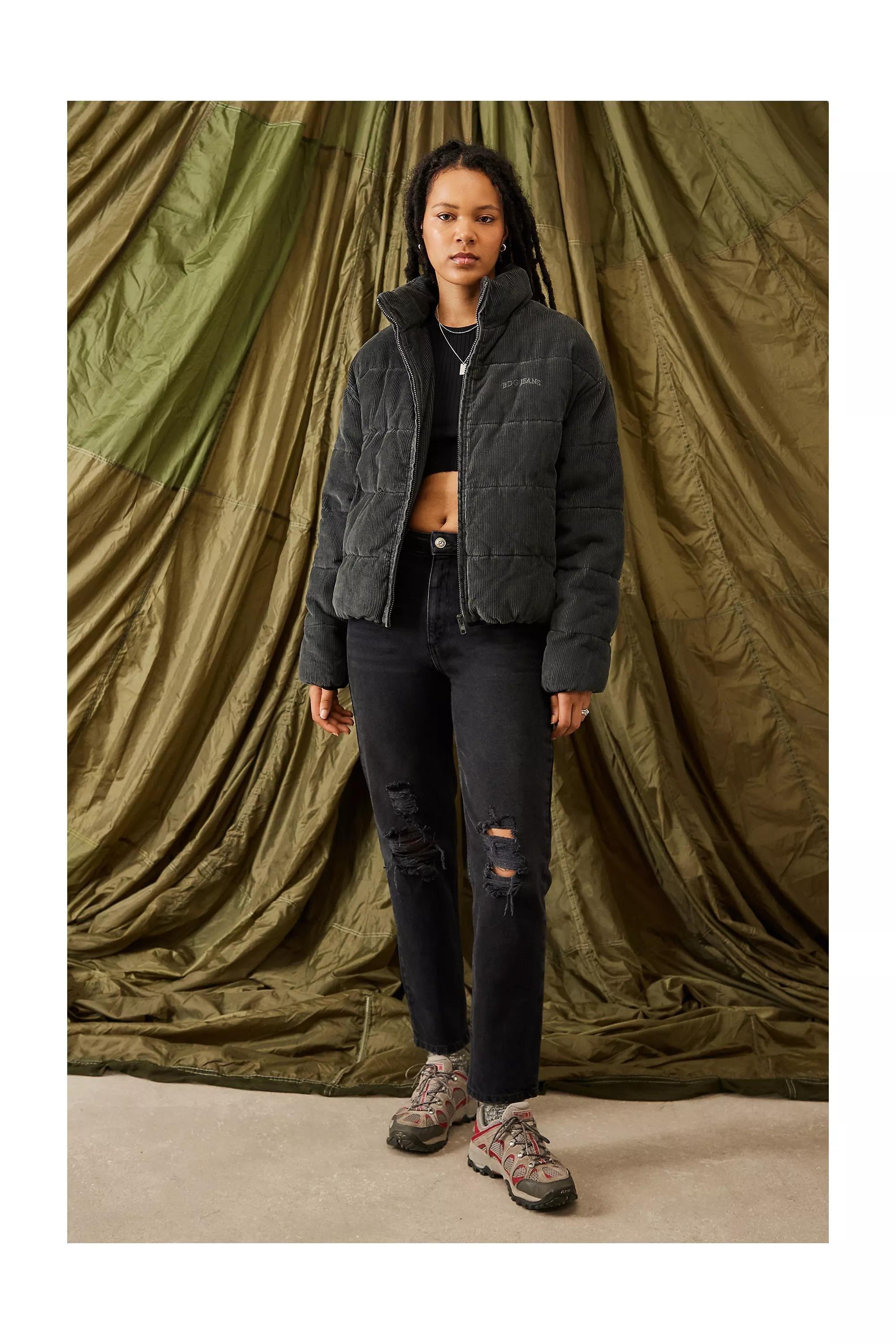 Black Bdg Recycled High-Waist Mom Jeans, , large image number 1