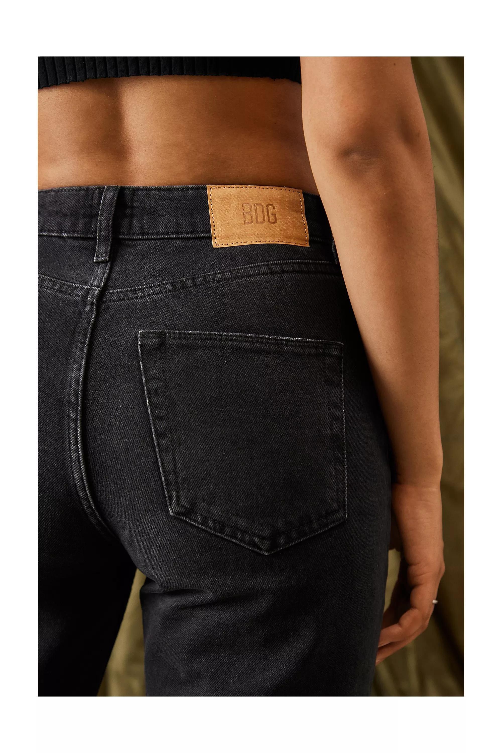 Black Bdg Recycled High-Waist Mom Jeans, , large image number 3