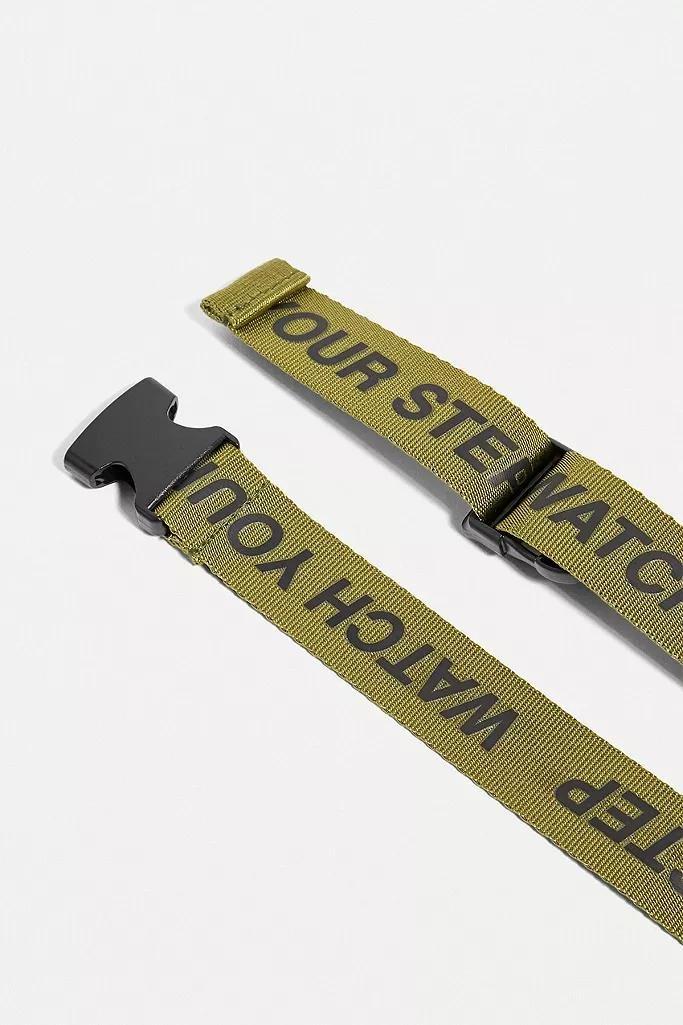 Khaki Lazy Oaf Watch Your Step Clip Belt, Men, , large image number 1