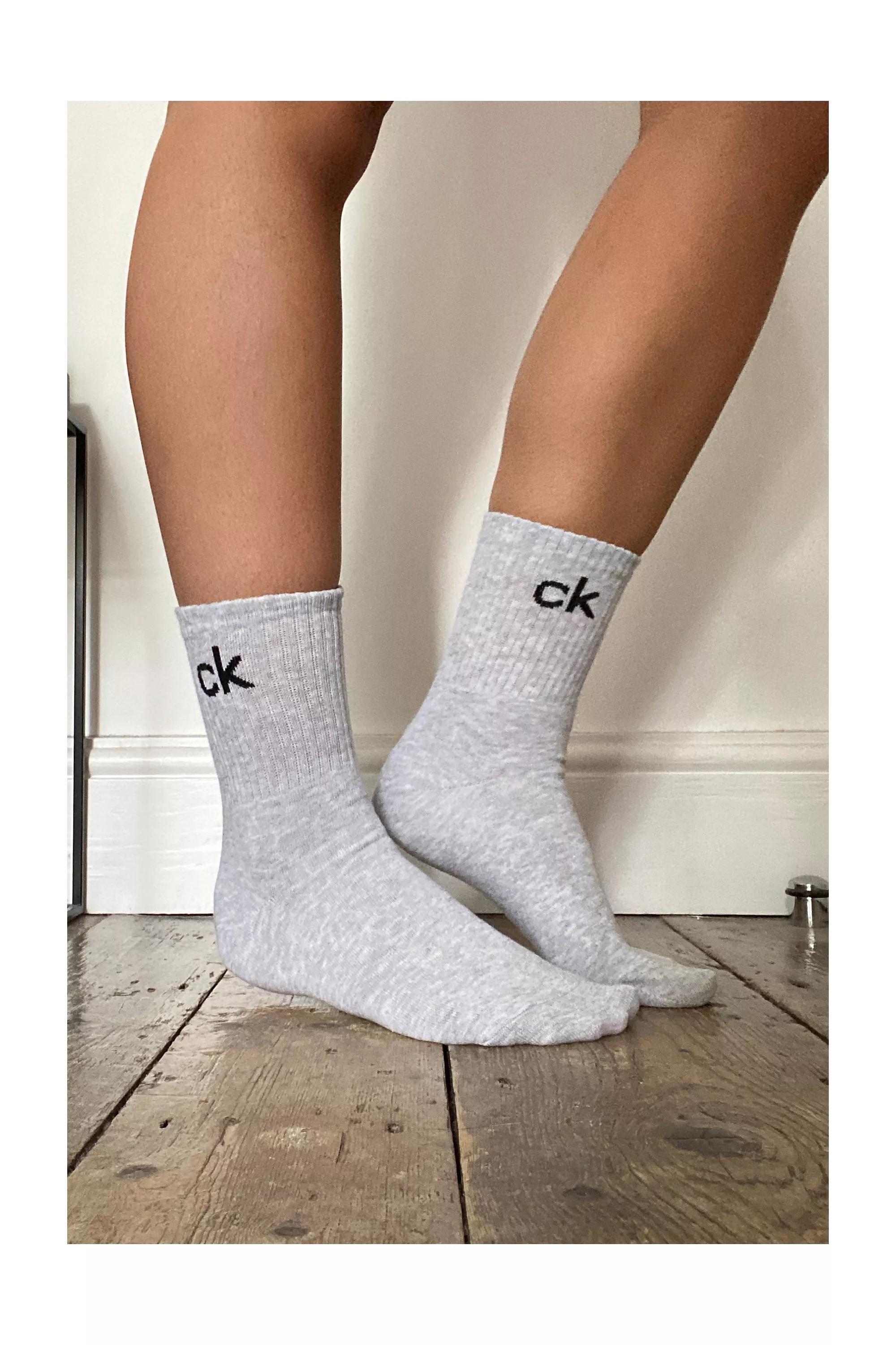 Grey Calvin Klein Crew Socks, GREY, large image number 0