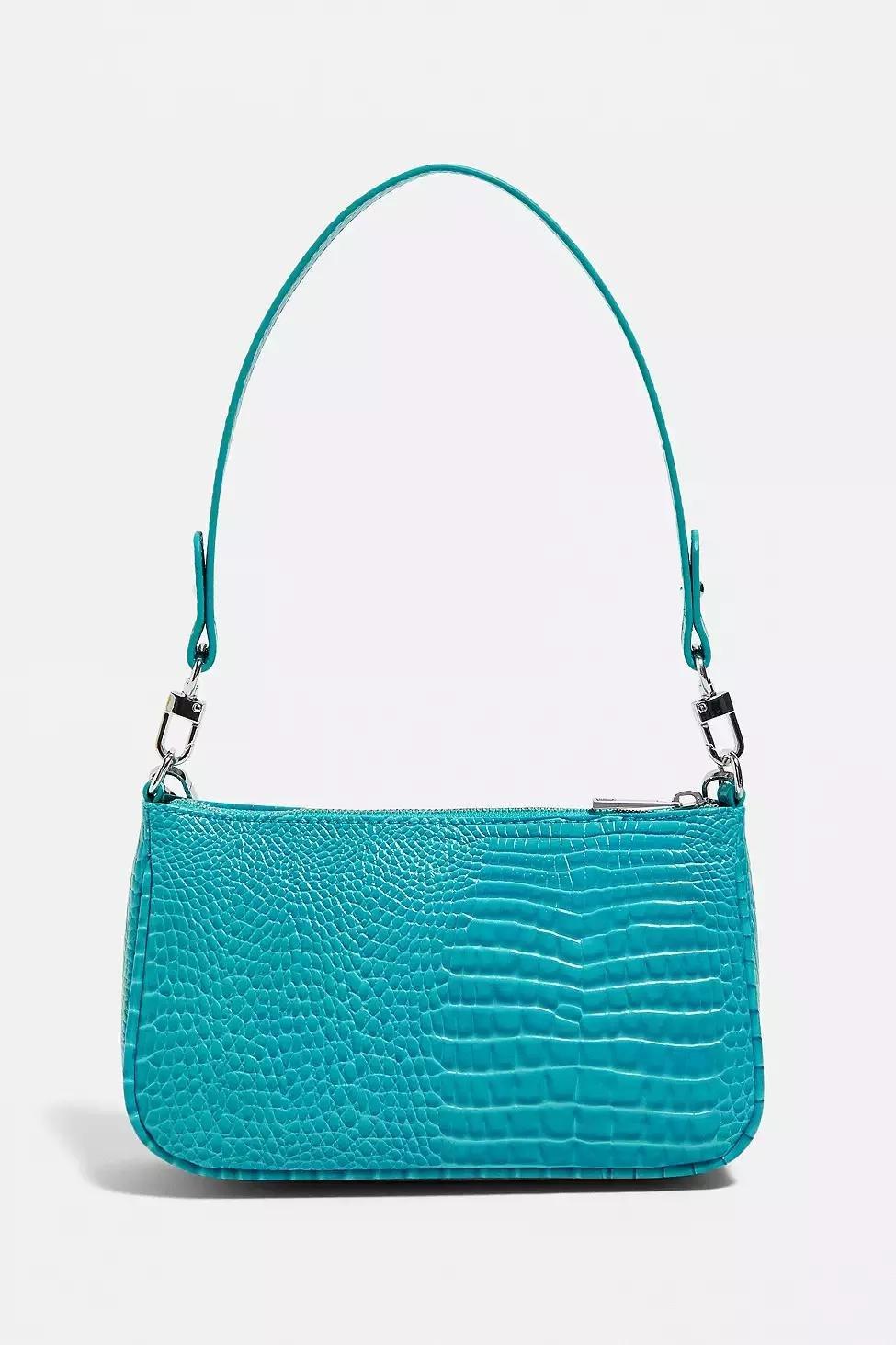 Sapphire UO Chain Accent Croc Shoulder Bag, Women, , large image number 3