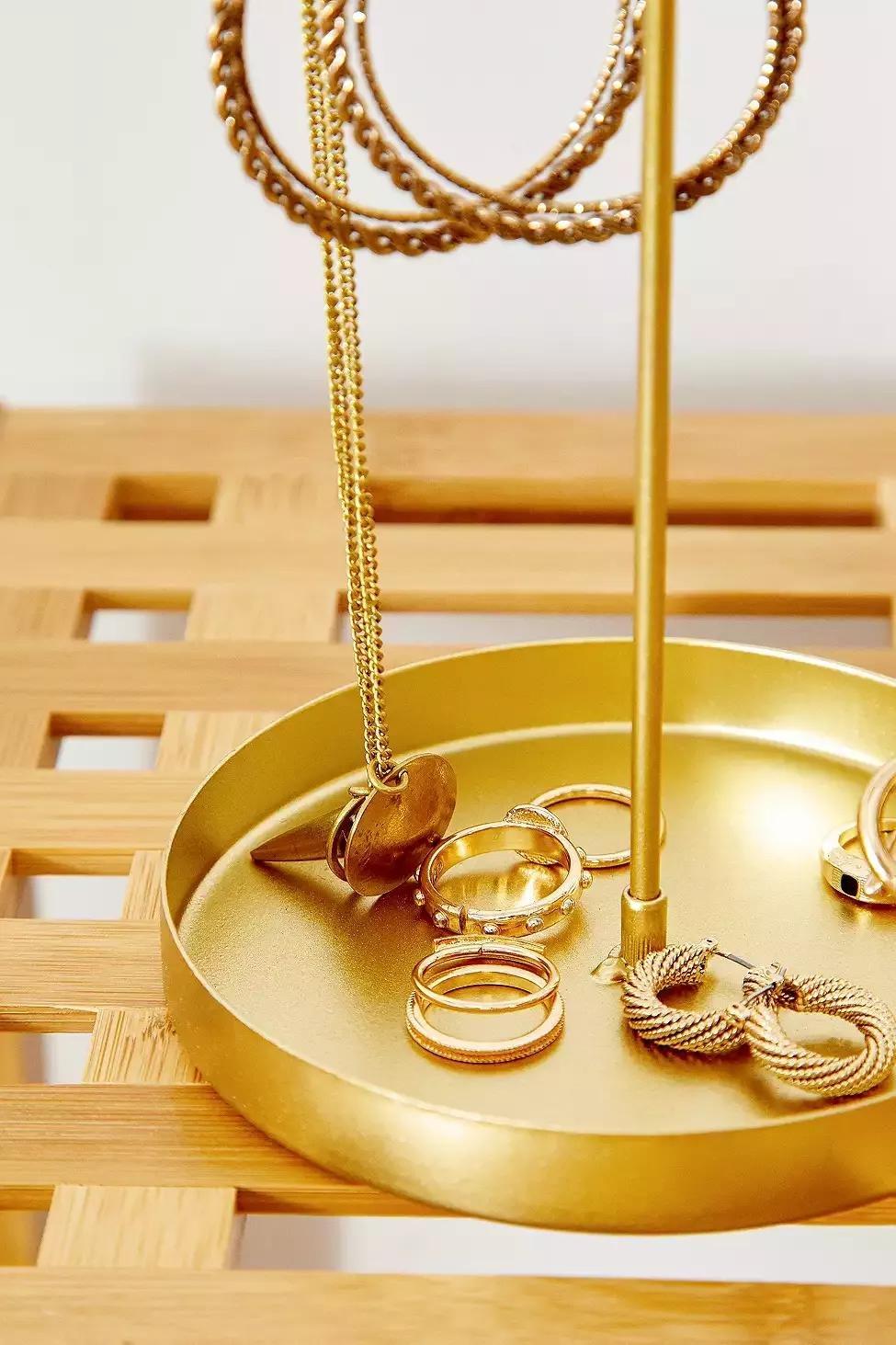 Gold Celestial Jewellery Stand, , large image number 1