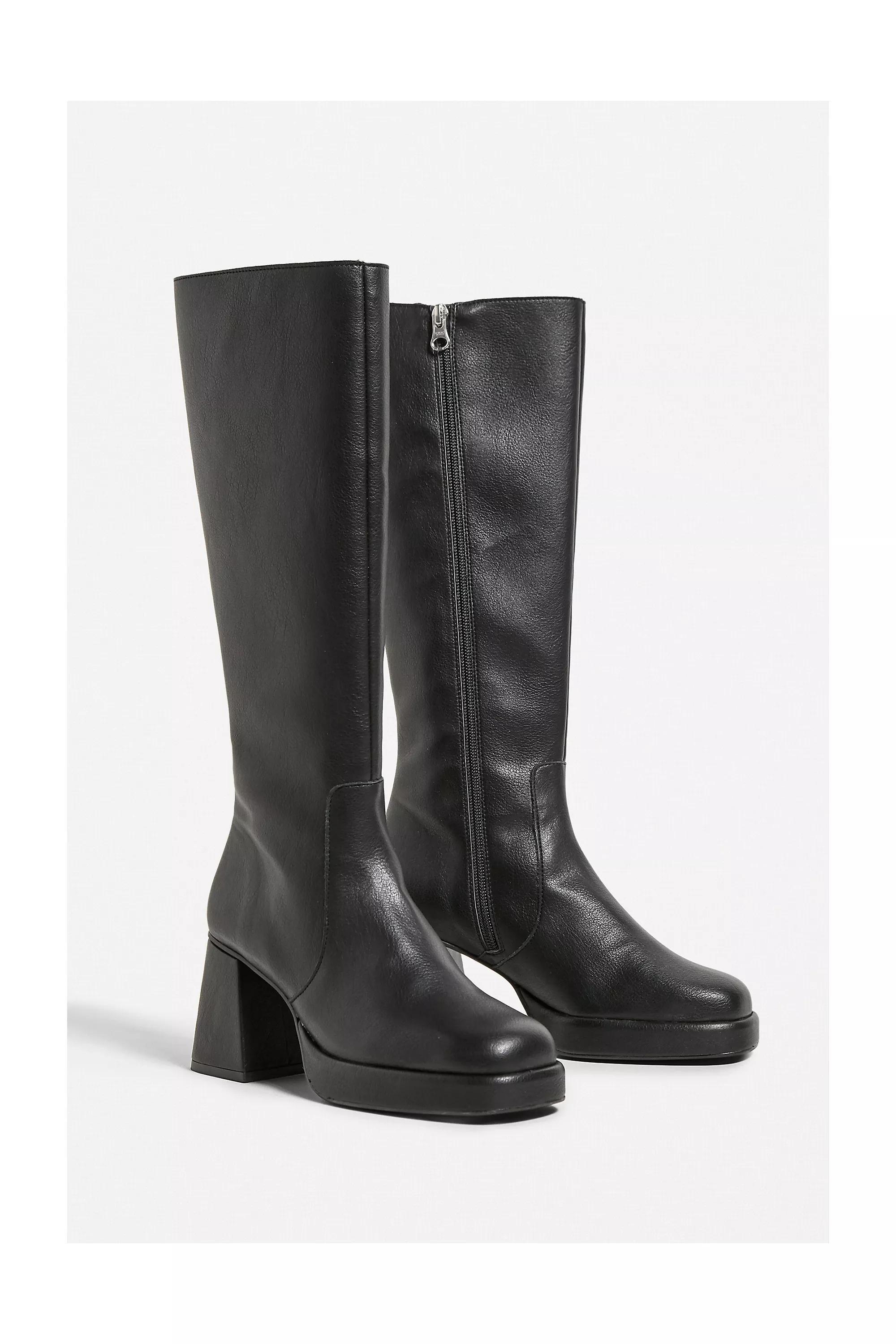 Black Uo Knee High Boots, , large image number 1