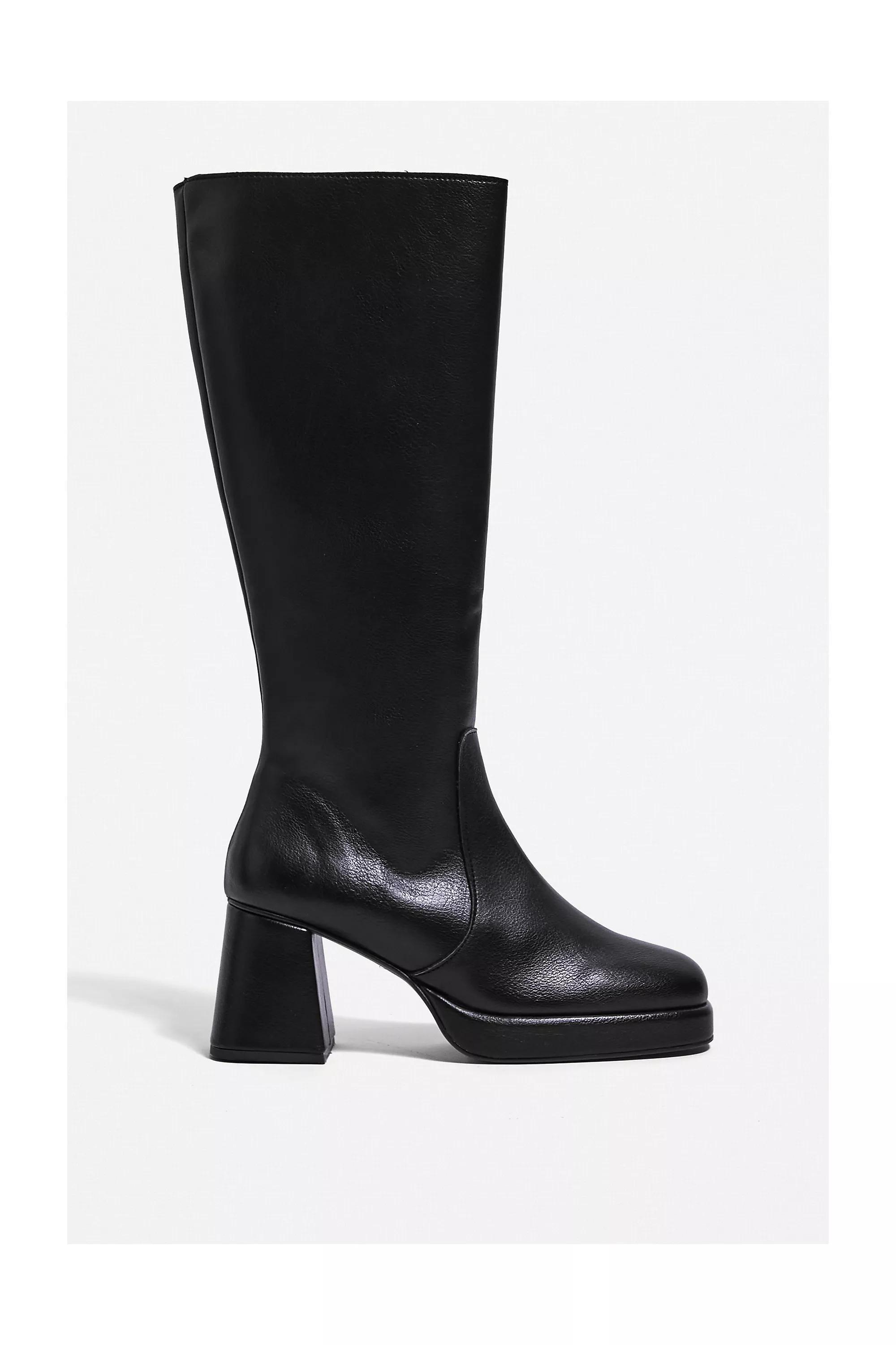 Black Uo Knee High Boots, , large image number 3