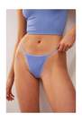 Urban Outfitters - Blue Out From Under Chloe Ribbed G-String Thong
