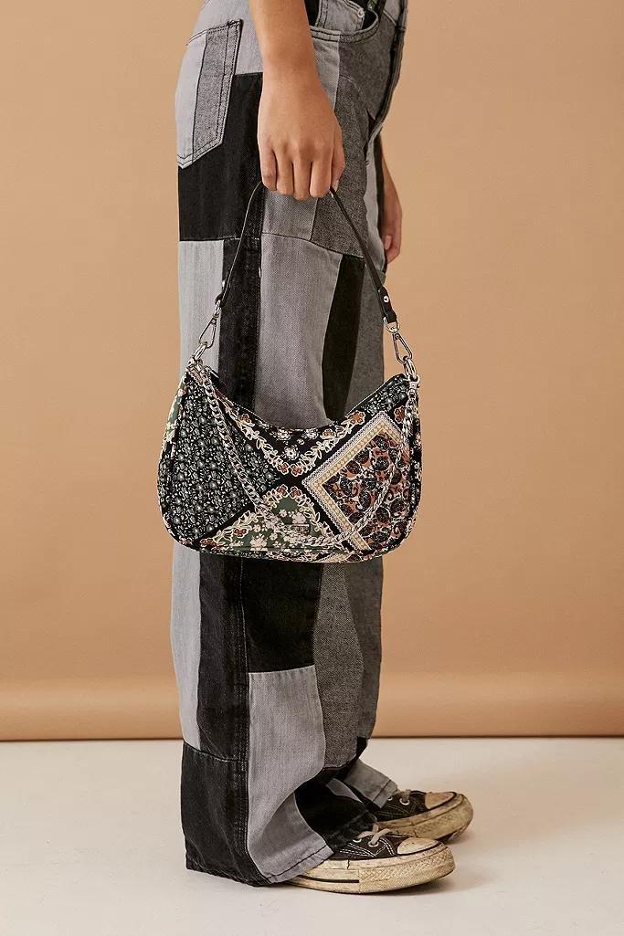 Green UO Satin And Chain Shoulder Bag, Women, , large image number 0