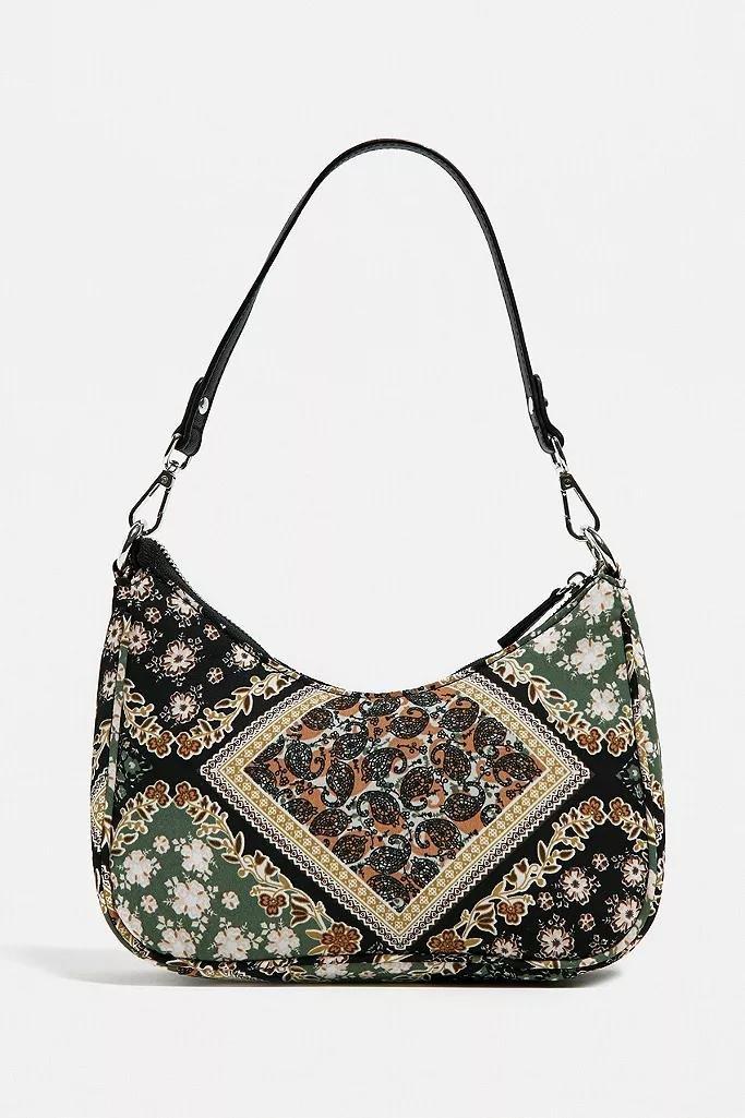 Green UO Satin And Chain Shoulder Bag, Women, , large image number 4