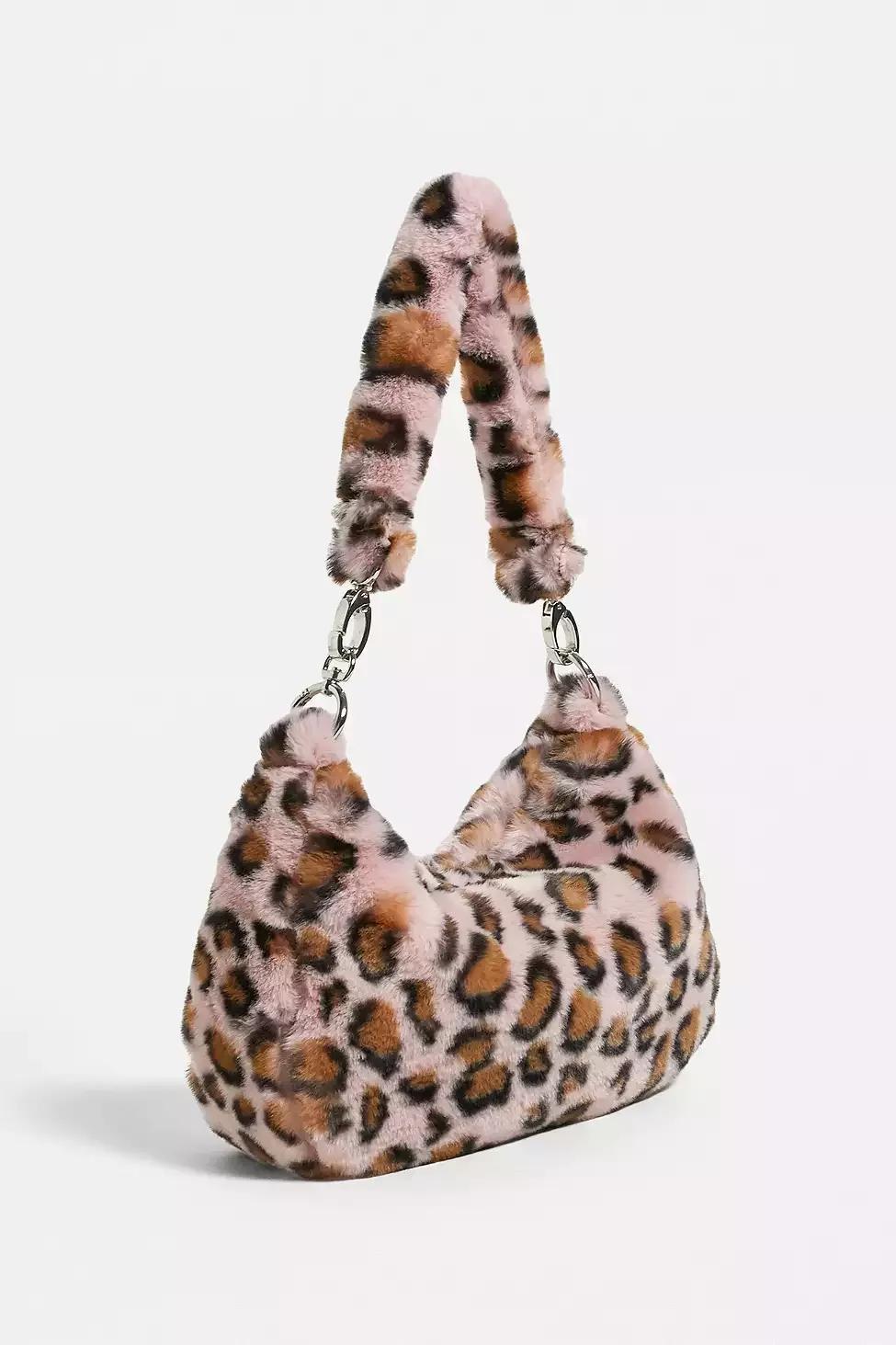 Pink UO Faux Fur Shoulder Bag, Women, , large image number 1