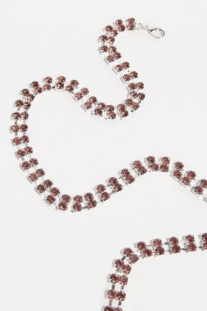 Lilac Diamante Chain Belt, Women, , large image number 1