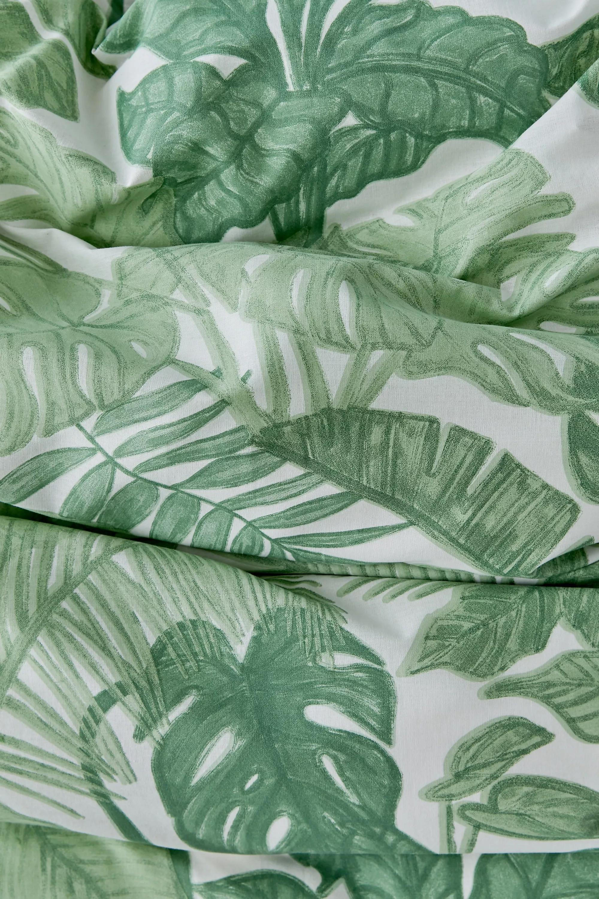 Green Raine Duvet Cover Set With Reusable Fabric Bag, , large image number 3