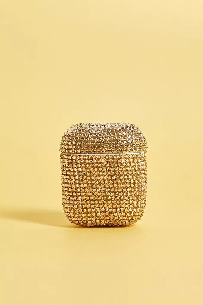 Gold-Tone Diamante Airpods Case, , large image number 0
