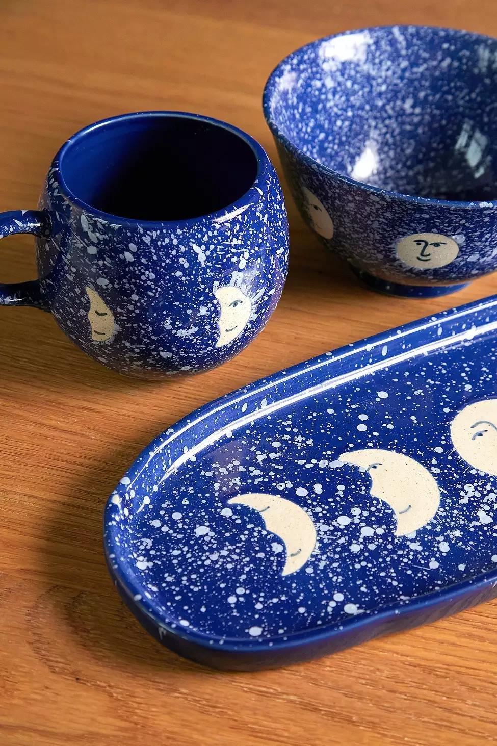 Blue Phases Of The Moon Ceramic Mug, , large image number 2