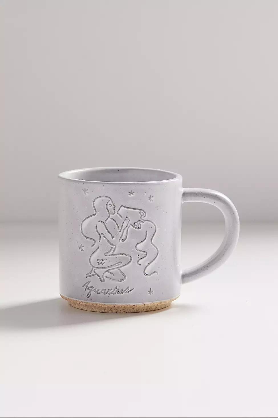 Aquarius Zodiac Stacking Mug, , large image number 1