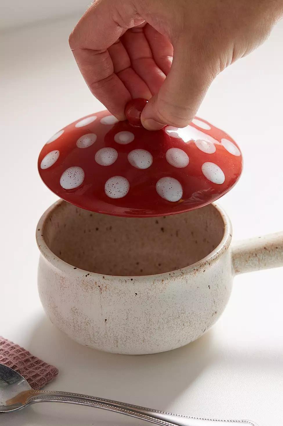 Mushroom Lidded Soup Bowl, , large image number 4