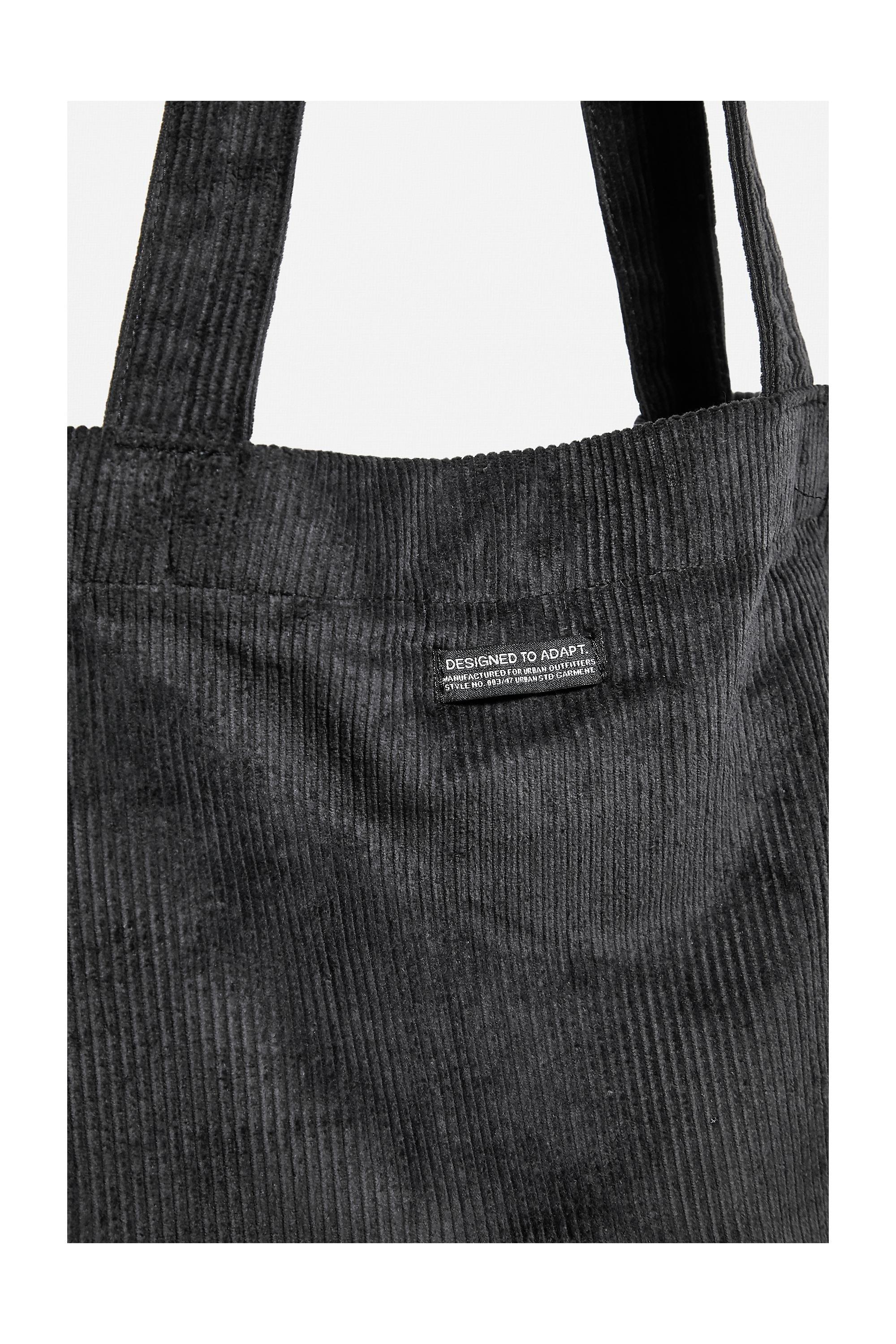 Grey Uo Gunmetal Corduroy Tote Bag, , large image number 1