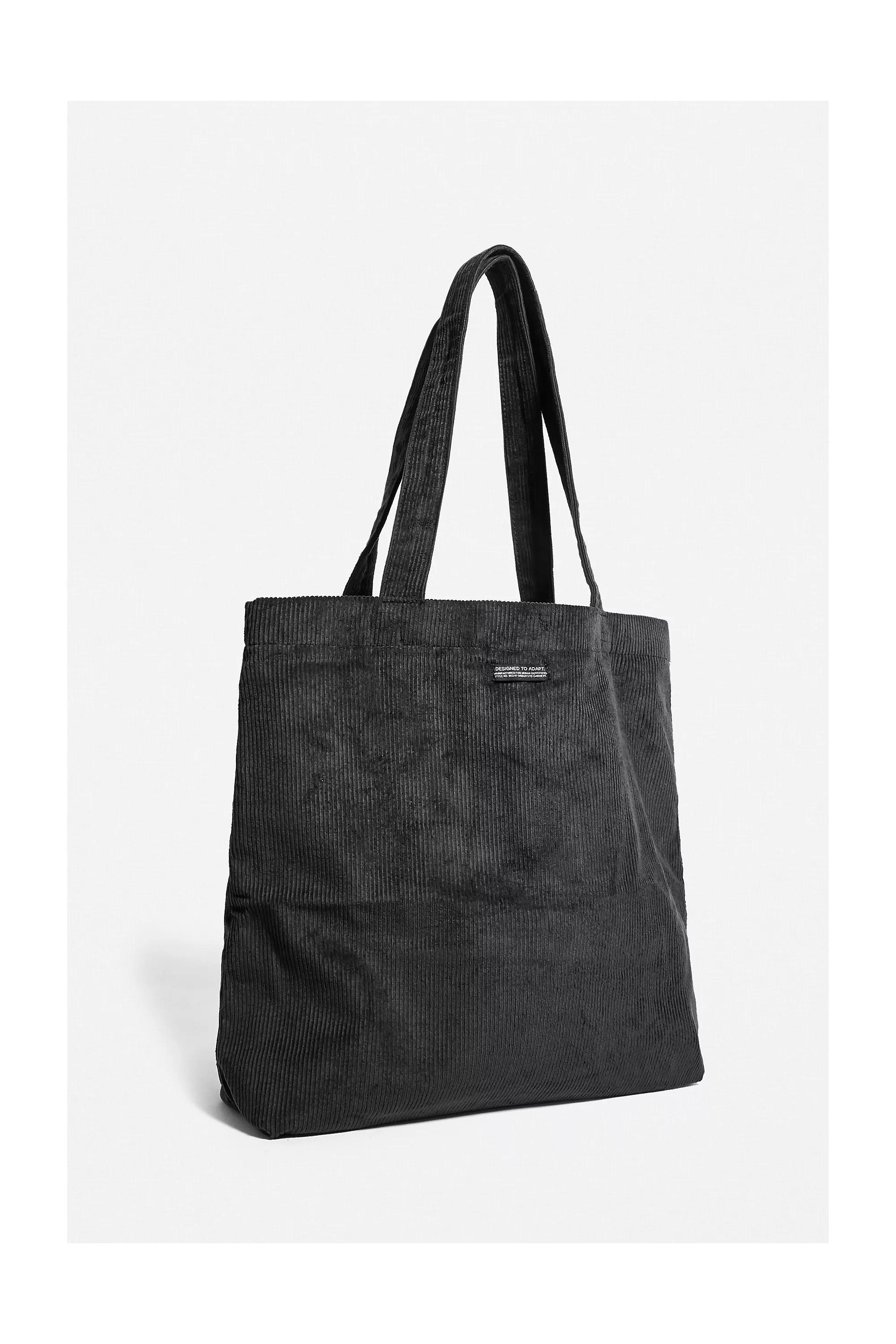 Grey Uo Gunmetal Corduroy Tote Bag, , large image number 2