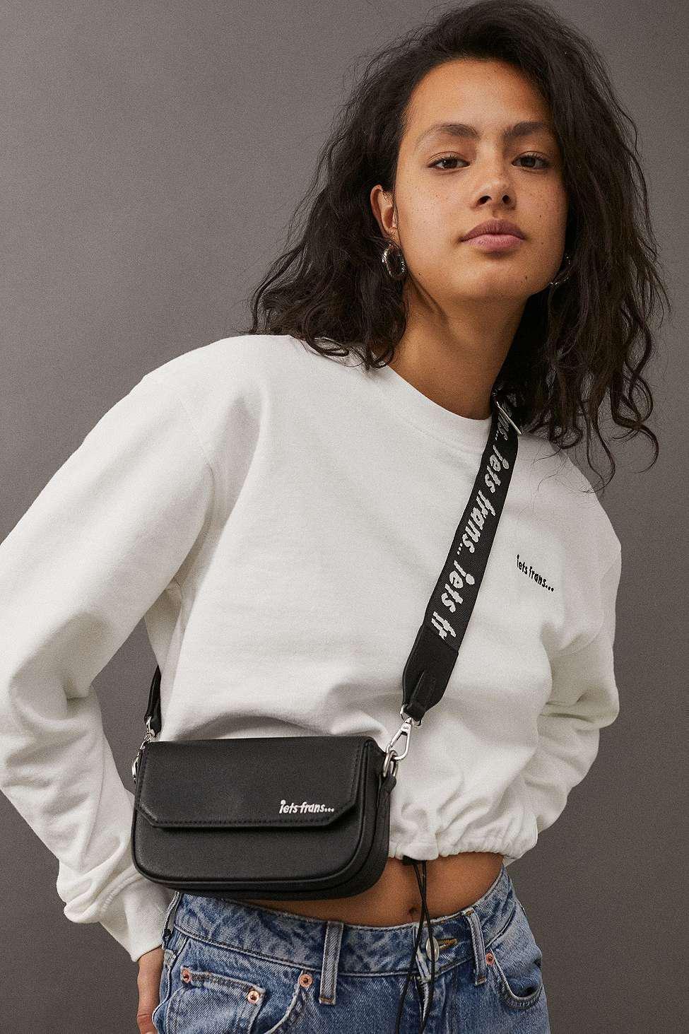 Black iets frans... Pu Crossbody Bag, Women, , large image number 0