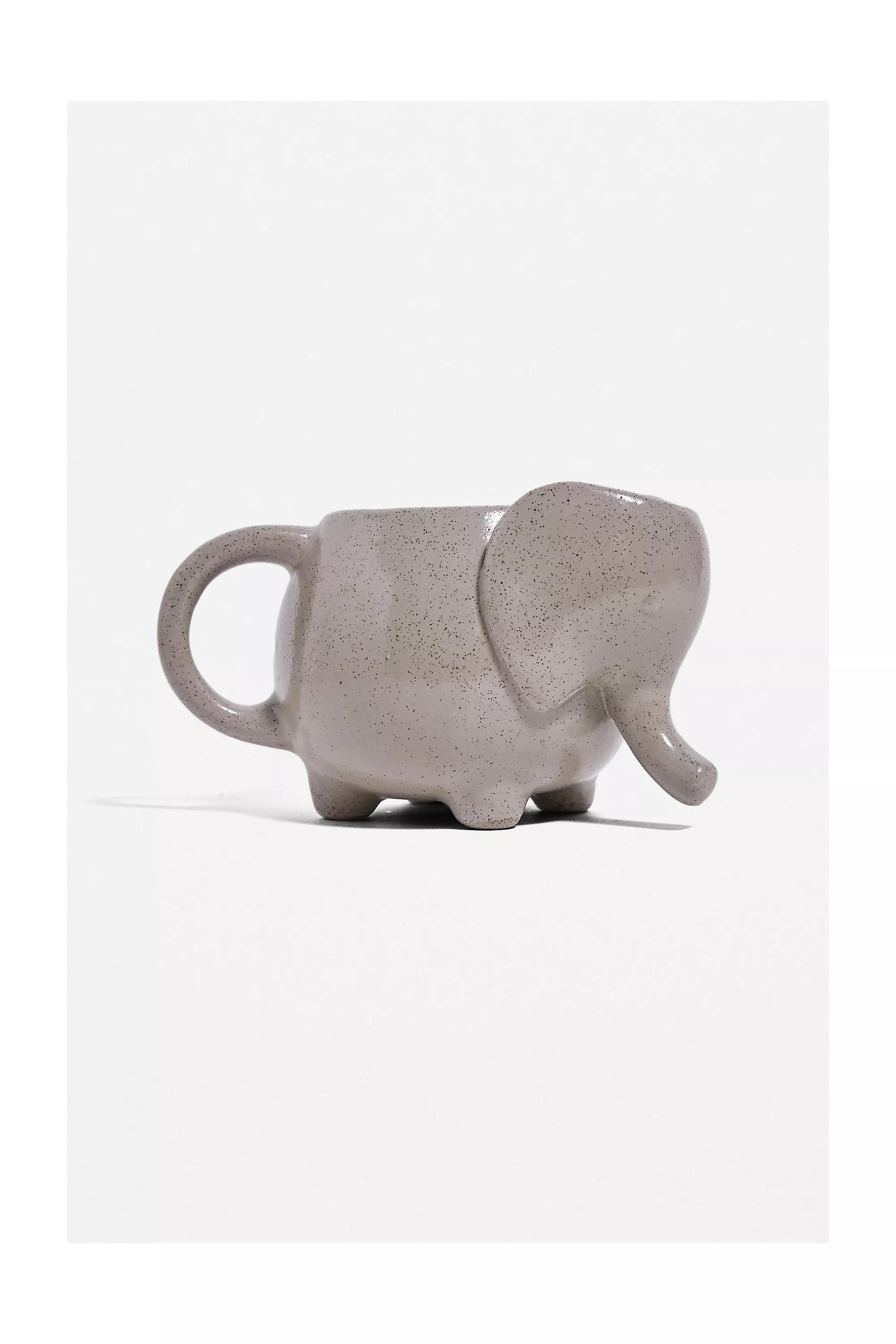 Grey Ceramic Elephant Mug, , large image number 0