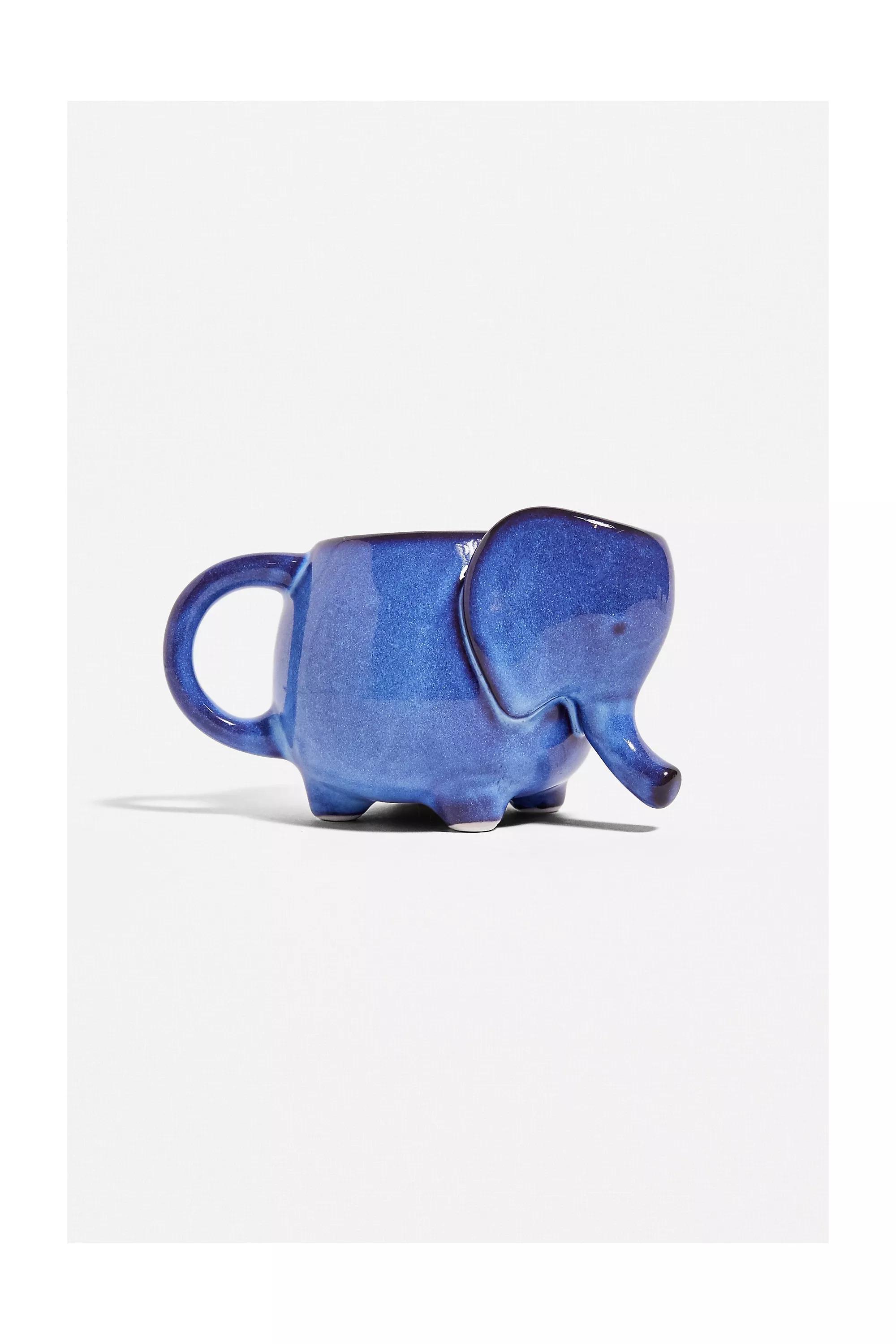 Blue Ceramic Elephant Mug, , large image number 0
