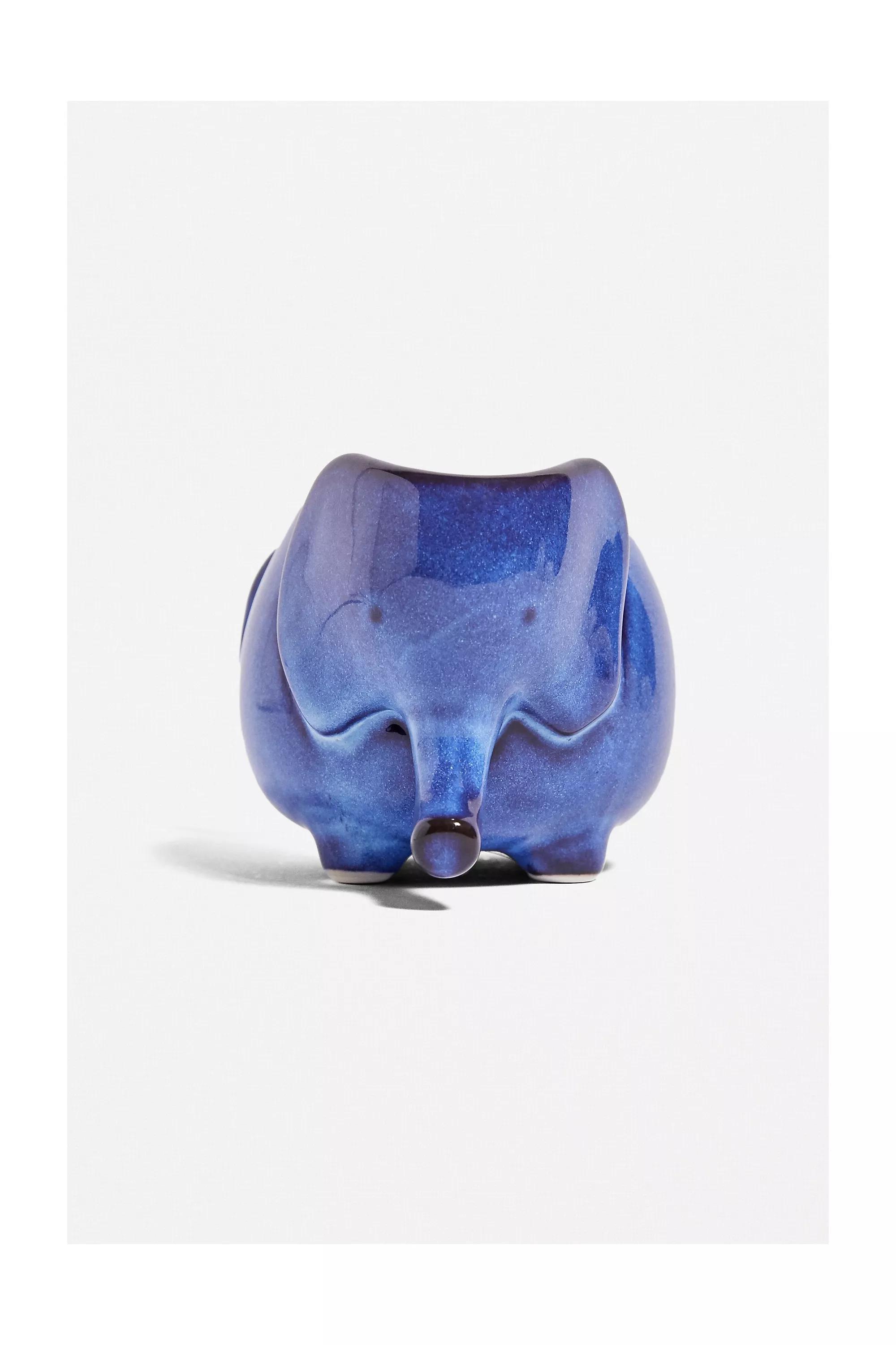 Blue Ceramic Elephant Mug, , large image number 1
