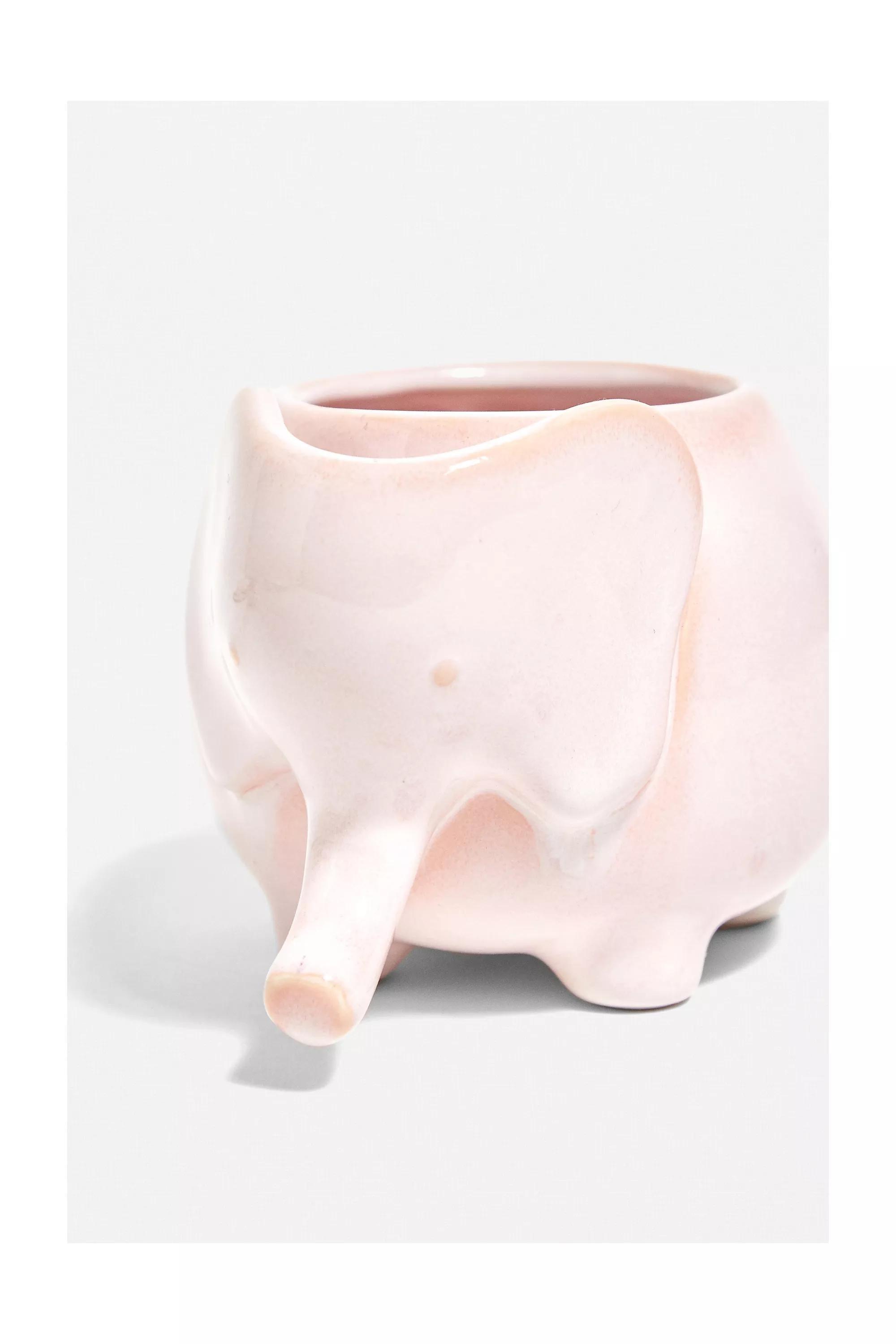 Pink Ceramic Elephant Mug, , large image number 1