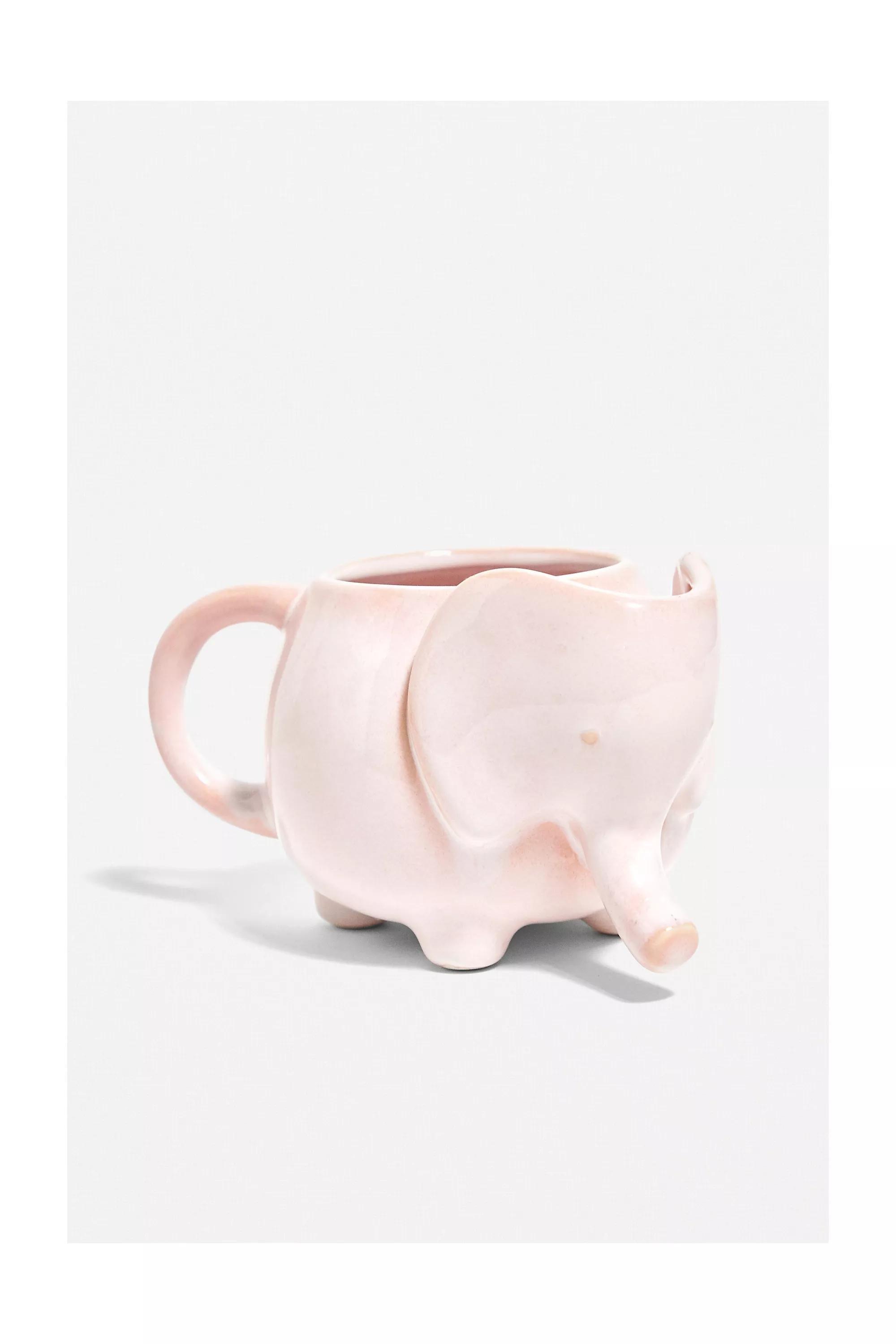 Pink Ceramic Elephant Mug, , large image number 2