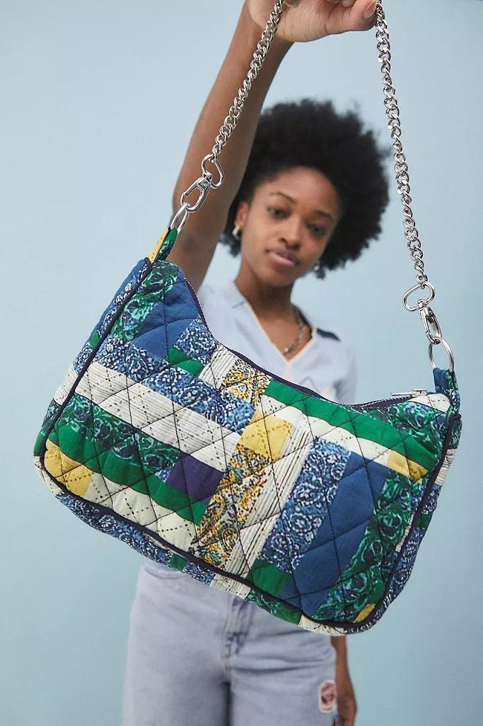 Blue Motif UO Patchwork Chain Shoulder Bag, Women, , large image number 0