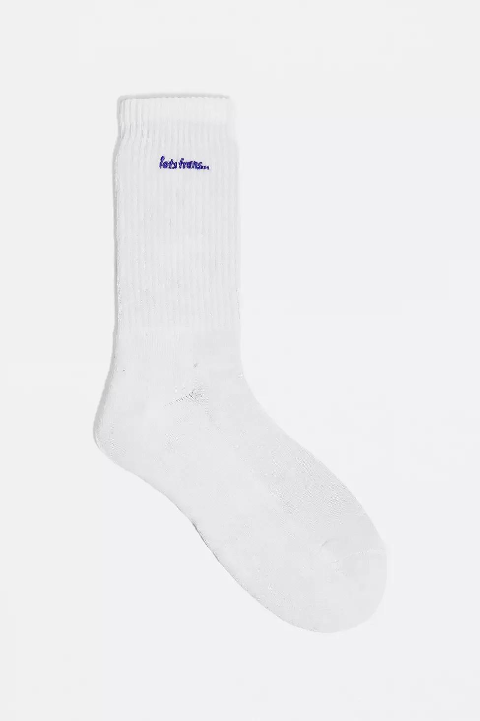 White/Purple iets frans... Crew Socks, Men, , large image number 0