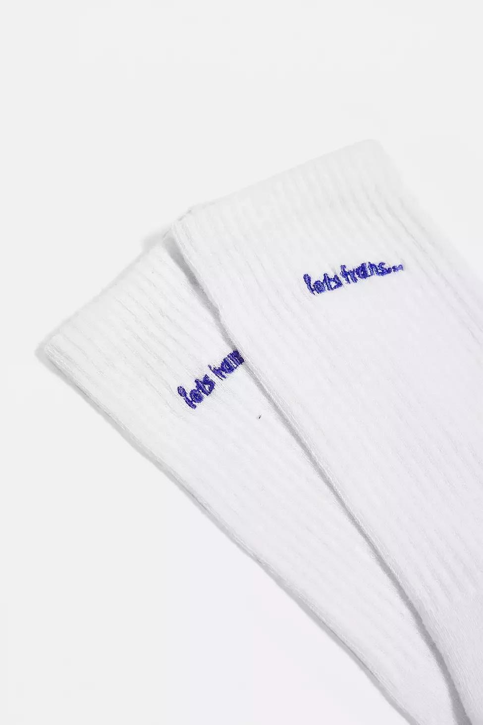White/Purple iets frans... Crew Socks, Men, , large image number 1