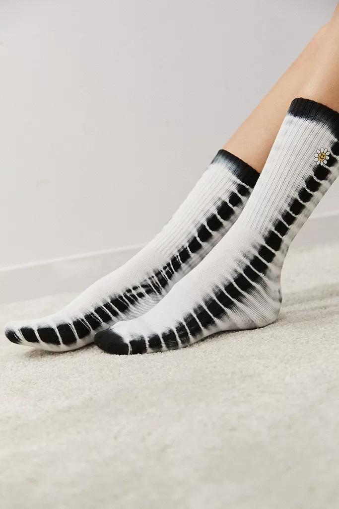 Black/White  UO Smiley Tie-Dye Socks, Women, , large image number 2