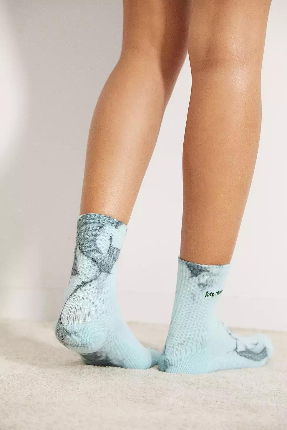 Blue iets frans... Aqua Tie-Dye Socks, Women, , large image number 2