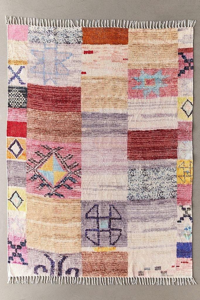 PINK Cyra Pink Patchwork Chenille 2x3 Rug, , large image number 1