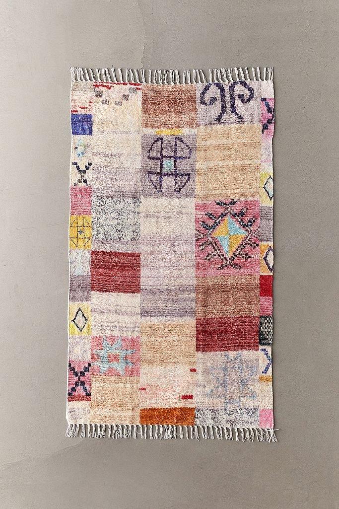 PINK Cyra Pink Patchwork Chenille 2x3 Rug, , large image number 2