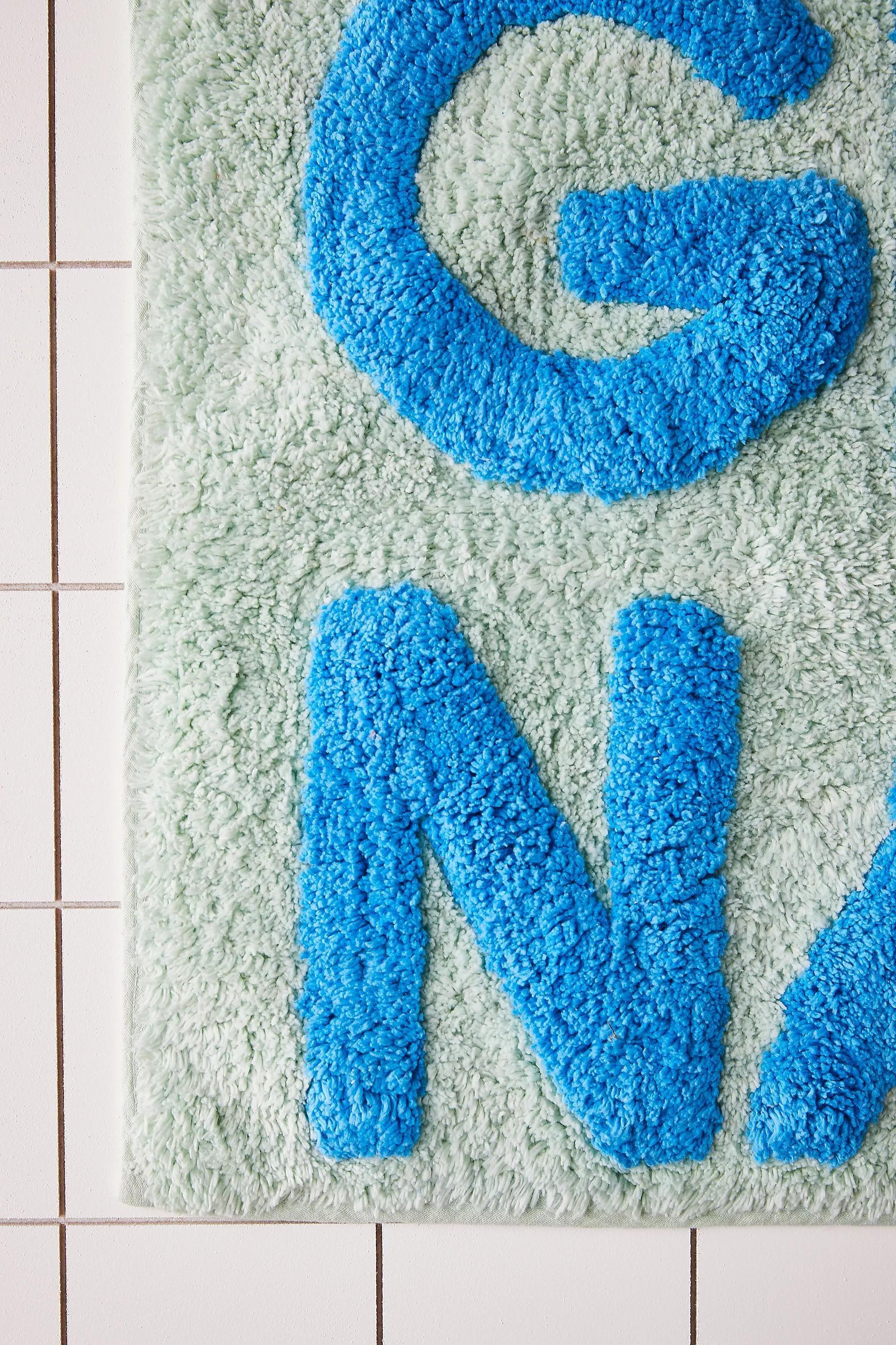 MINT Get Naked Mint & Blue Bath Mat, , large image number 3