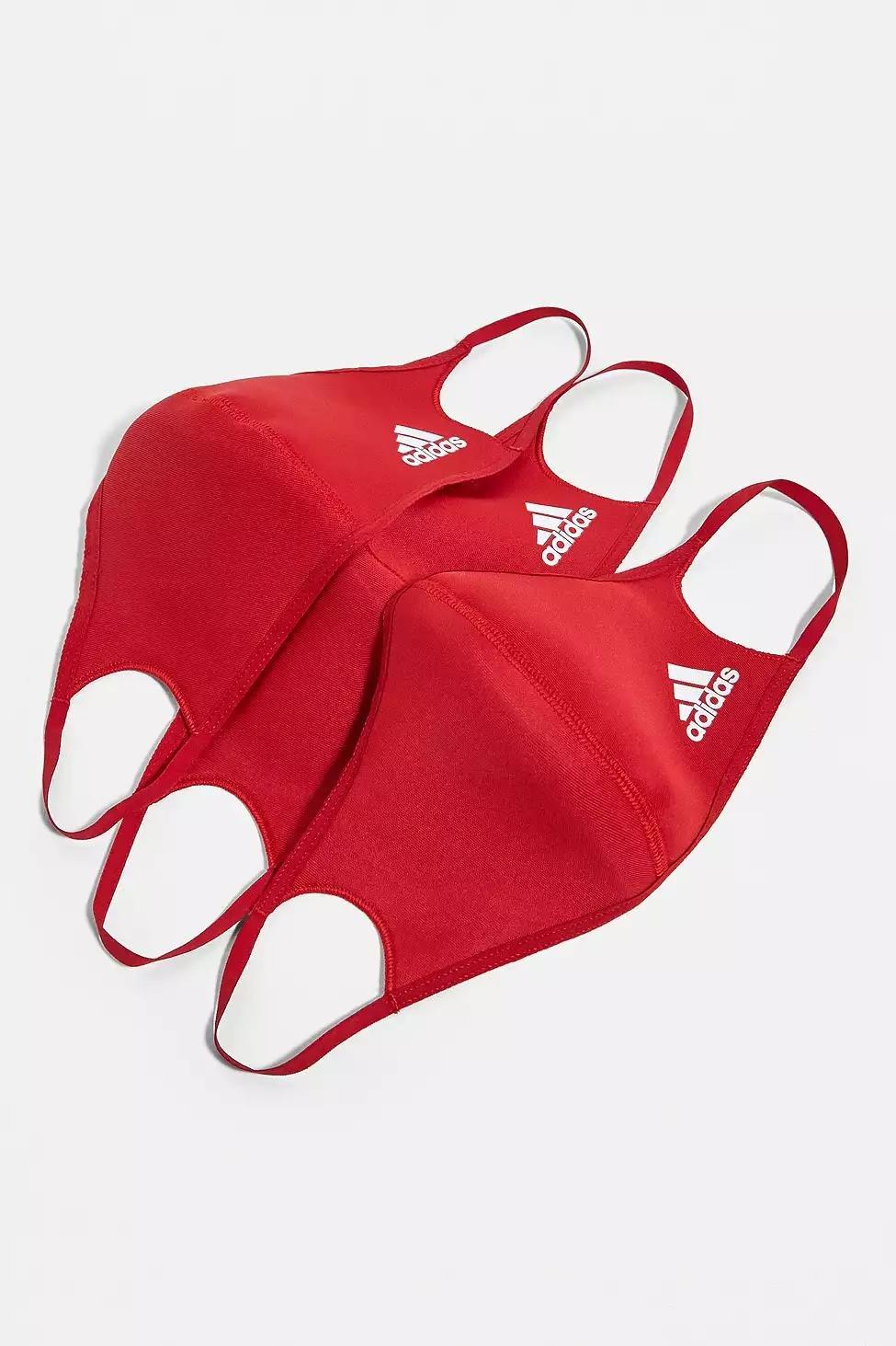 Red Adidas Face Masks 3-Pack, Men, , large image number 0