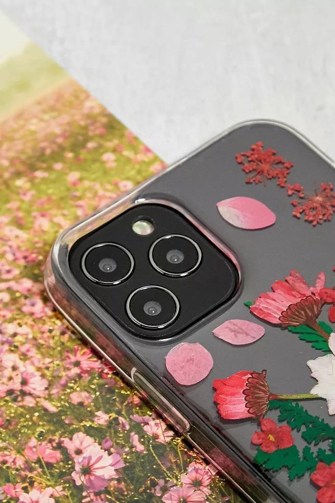 RED Red Pressed Flowers iPhone 12/12 Pro Case, , large image number 1