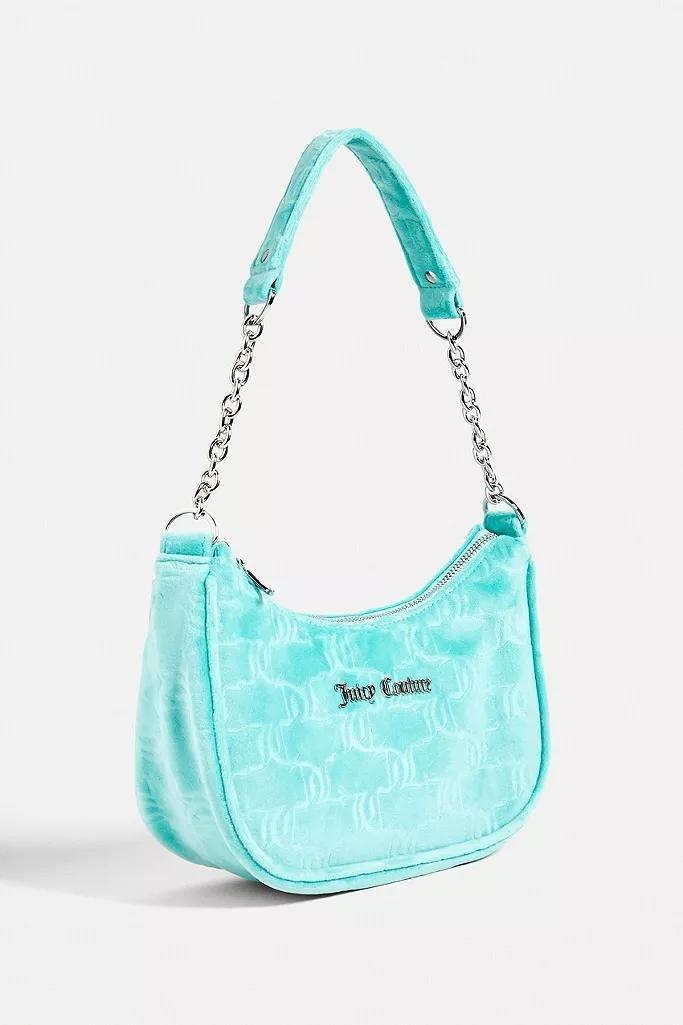 Green Juicy Couture Velour Monogram Shoulder Bag, Women, , large image number 2